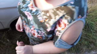 Julkisen vittu venäjän BBW hän imee kukko ja nussia ulkona